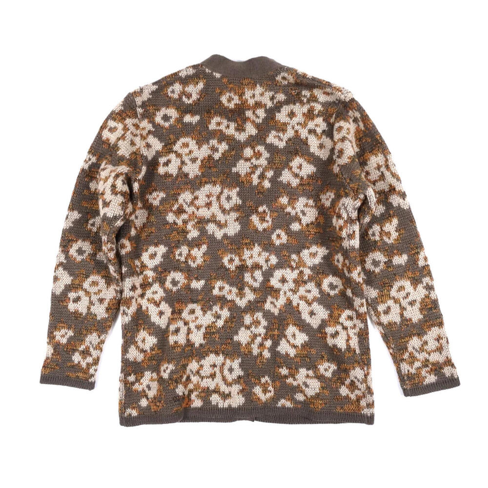 Vintage 60s Wieler Wool Knit Cardigan Sweater Women Medium Jacquard Switzerland - Picture 2 of 3
